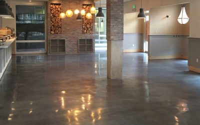 COMMERCIAL POLISHED CONCRETE WITH BLACK DYE