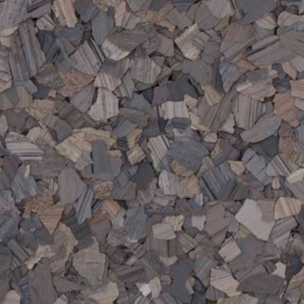 Briar marble flake epoxy blend — brown, taupe, and gray striated flakes