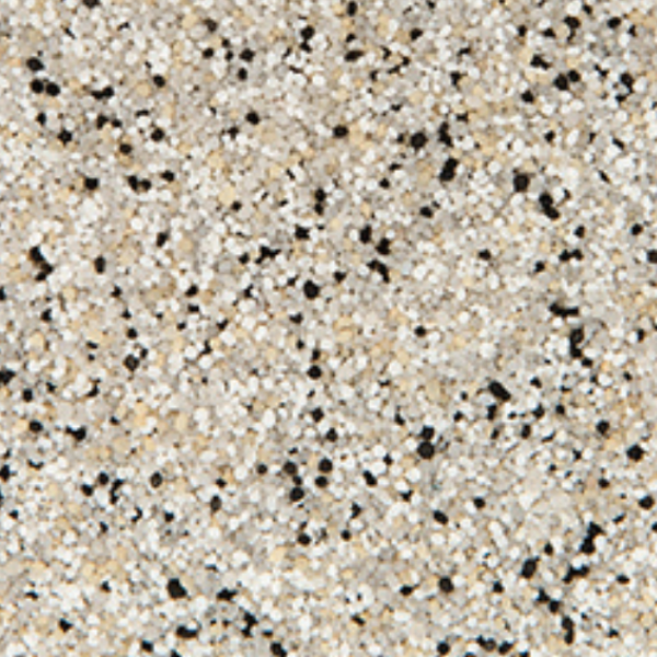 Chestnut quartz epoxy color blend — warm beige and cream granules