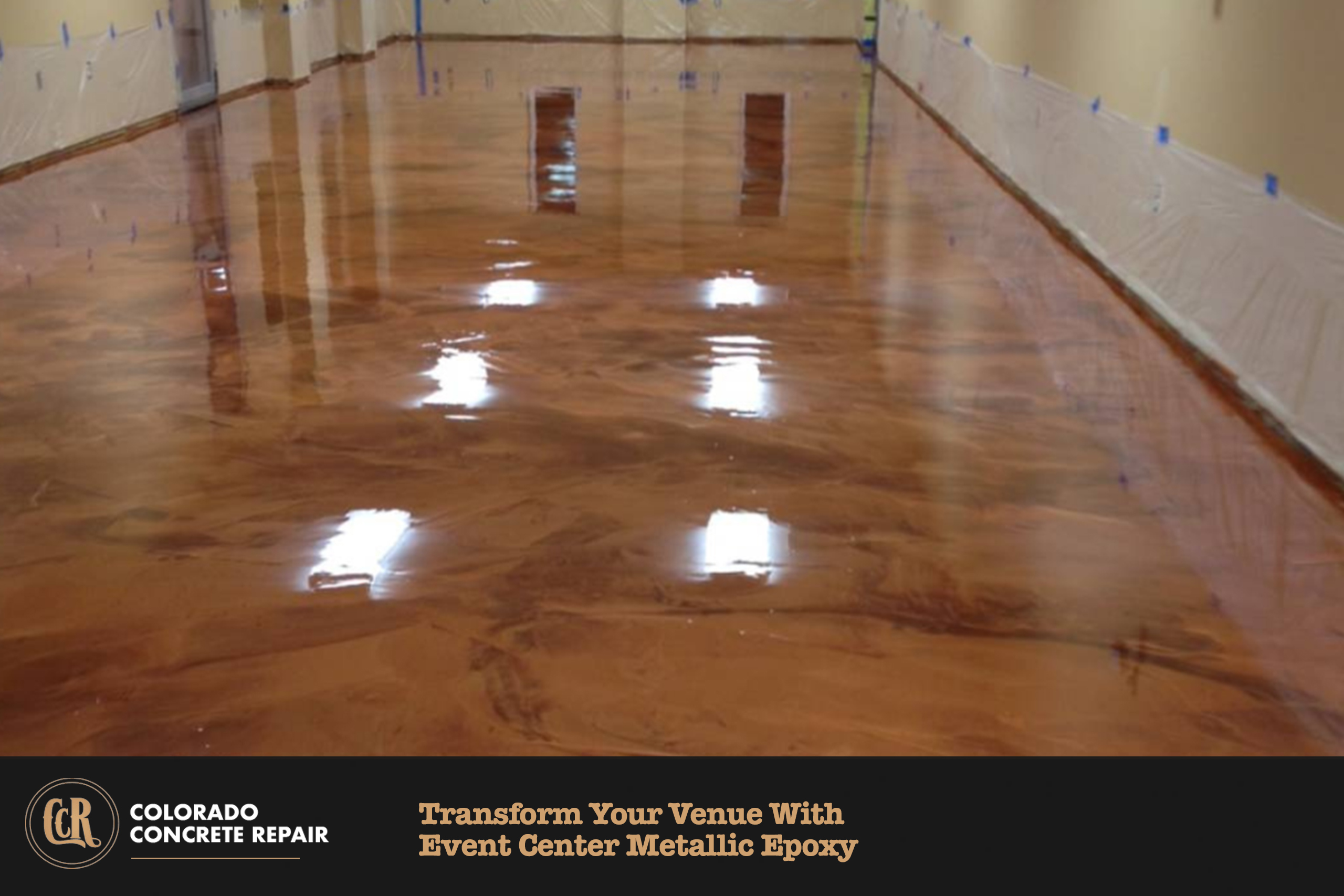 event center metallic epoxy