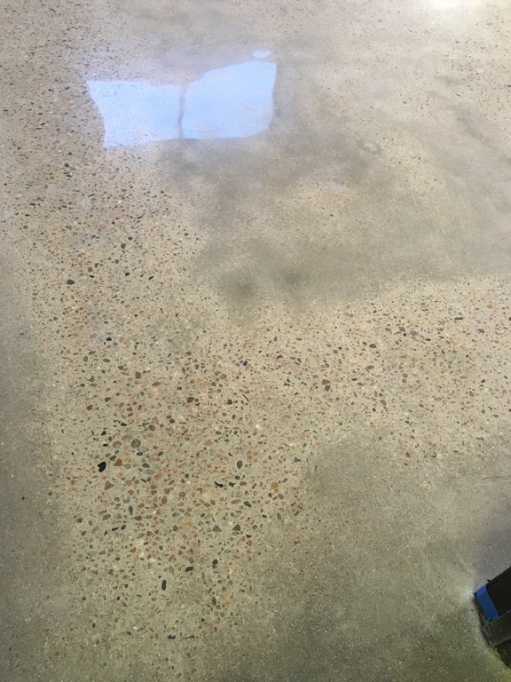Close-up of polished concrete floor showing aggregate detail. — how to maintain polished concrete floors