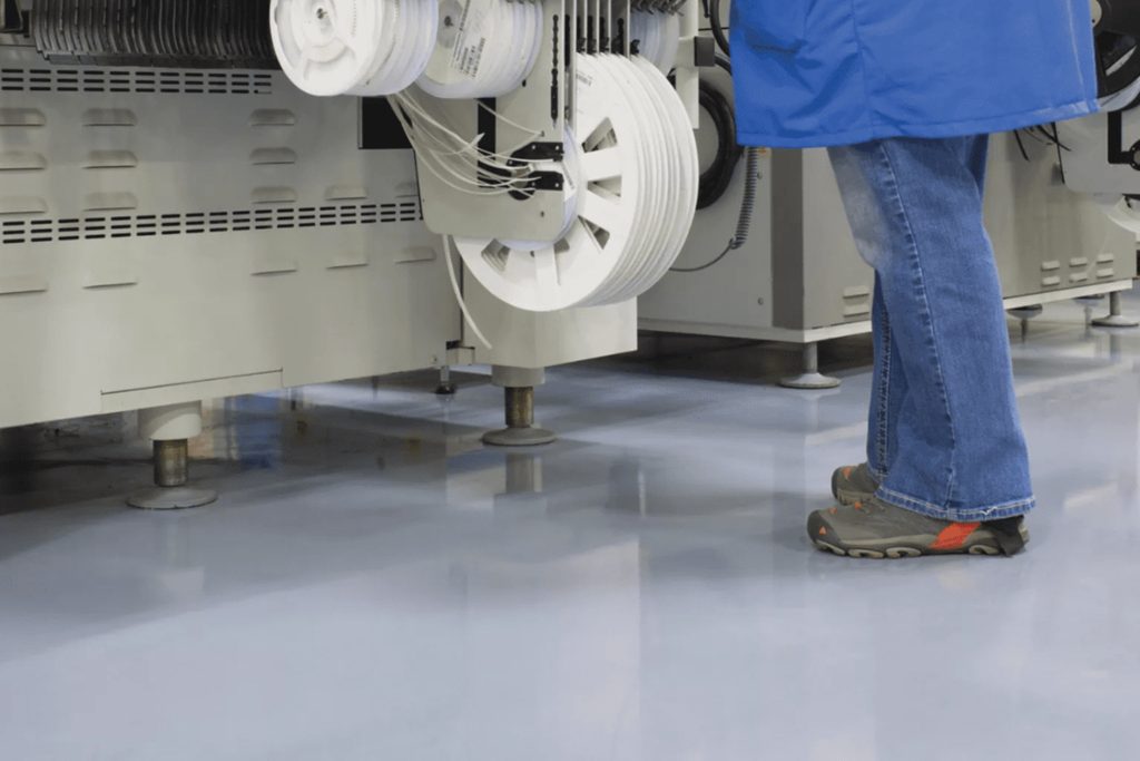 ESD epoxy flooring installation Denver commercial facility